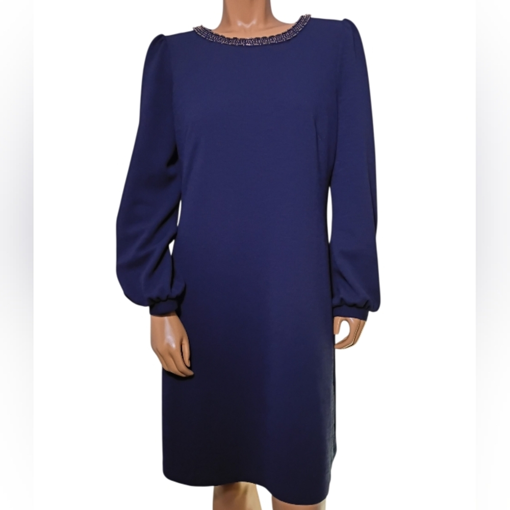 Adrianna Papell Royal Blue‎ Long Sleeve Dress
